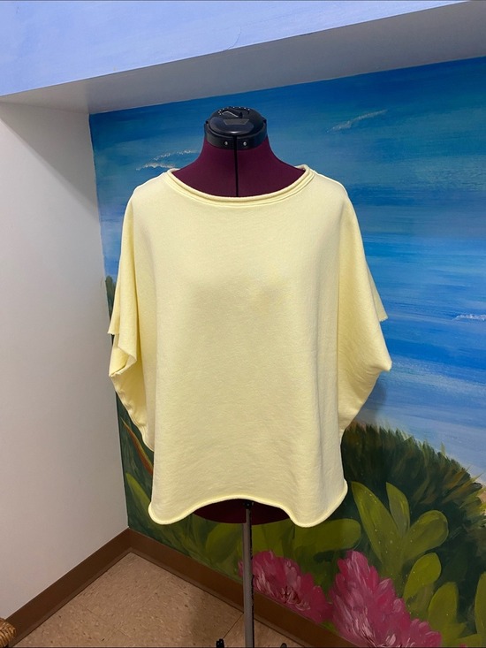 Frank & Eileen Tops - Frank & Eileen Pale Yellow Relaxed Boatneck Sweatshirt